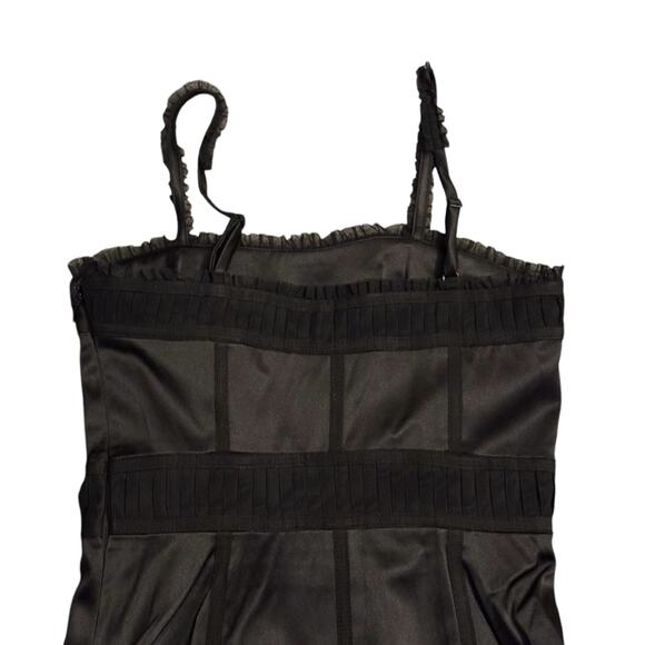 White House Black Market Black Satin Cocktail Dress – Size 00 – NWT – Fall 2010 - Picture 7 of 9